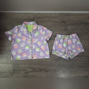 Girls Squishmallows Pajama Set Size M 7/8